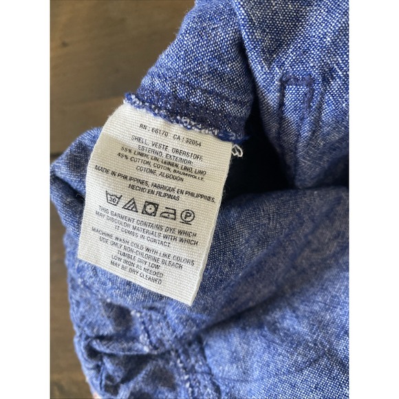 Hei Hei Womens Anthropologie XS Blue Chambray Shorts Linen Blend - Picture 6 of 6